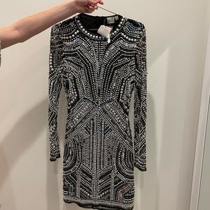 NEW WITH TAGS: ASOS Edition Sequin and Pearl Mini Bodycon Dress with cutout back